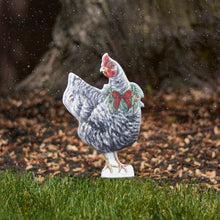 Christmas Chicken Garden Pick