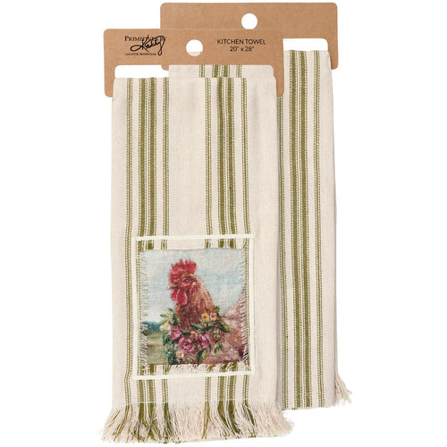 Floral Chicken Kitchen Towel