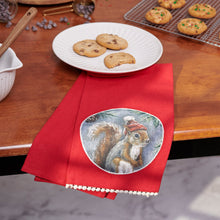 Winter Squirrel Kitchen Towel