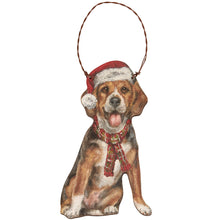 Beagle Santa Ornament