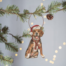 Beagle Santa Ornament