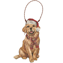 Golden Retriever Santa Ornament