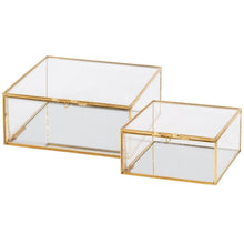 Glass Square Hinged Box Set