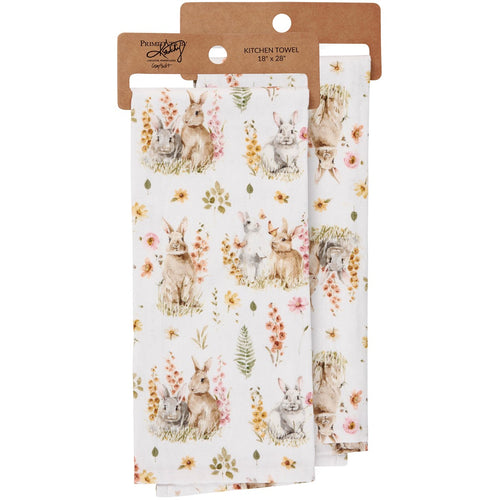 Flower Bunny Kitchen Towel