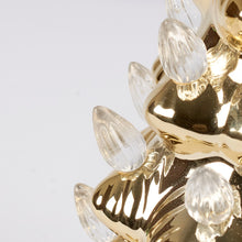 Lighted Gold Ceramic Christmas Tree