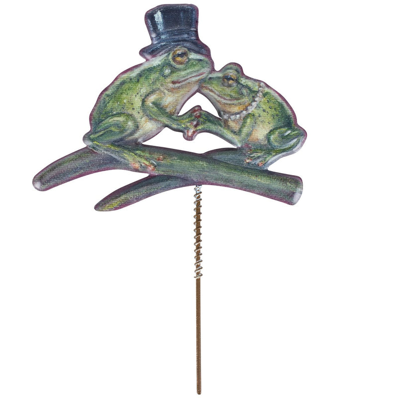 Frog Love Garden Pick