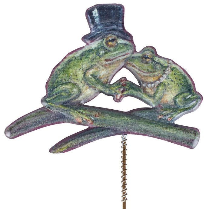 Frog Love Garden Pick