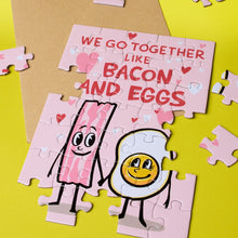 Together Like Bacon And Eggs Puzzle Card