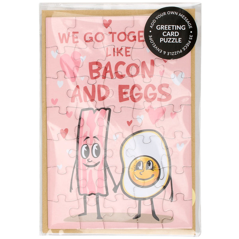 Together Like Bacon And Eggs Puzzle Card
