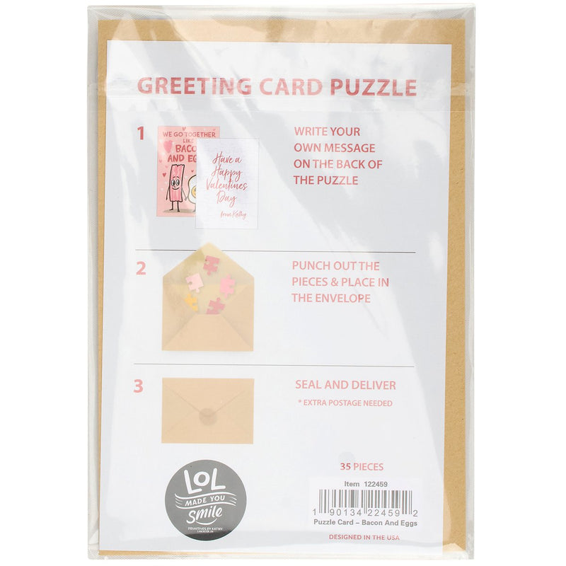 Together Like Bacon And Eggs Puzzle Card