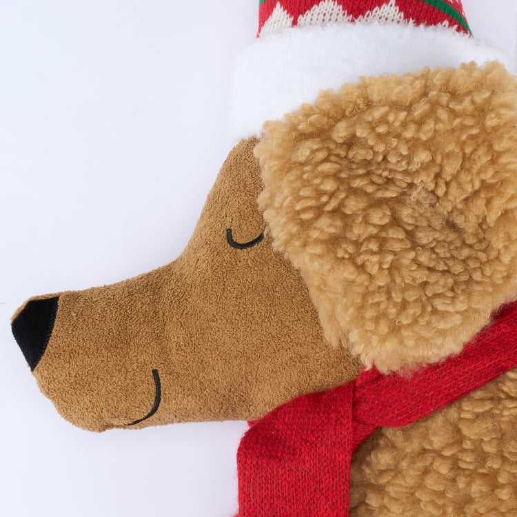 Winter Dachshund Shaped Pillow