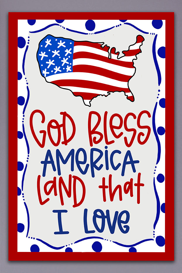God Bless America Garden Flag