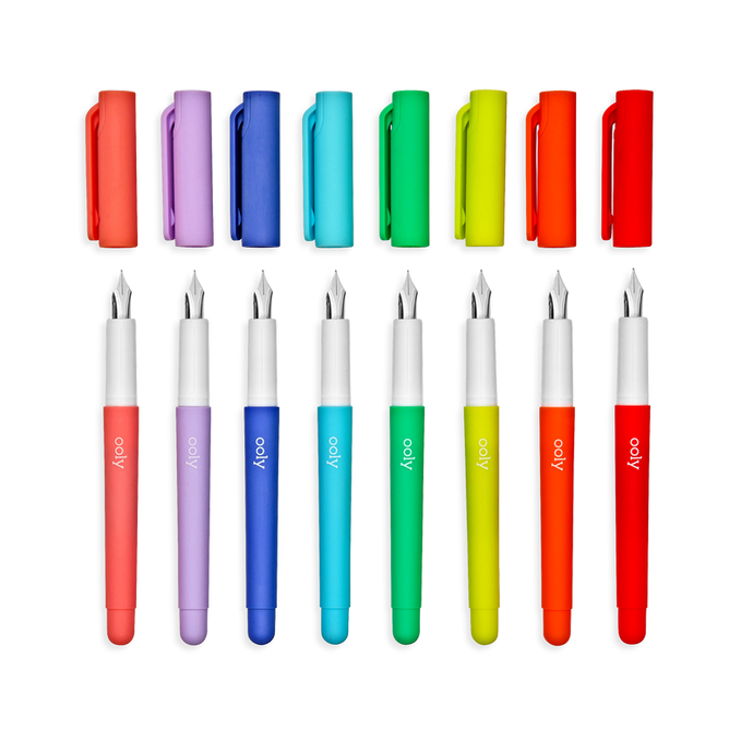 Color Write Fountain Pens - Set of 8