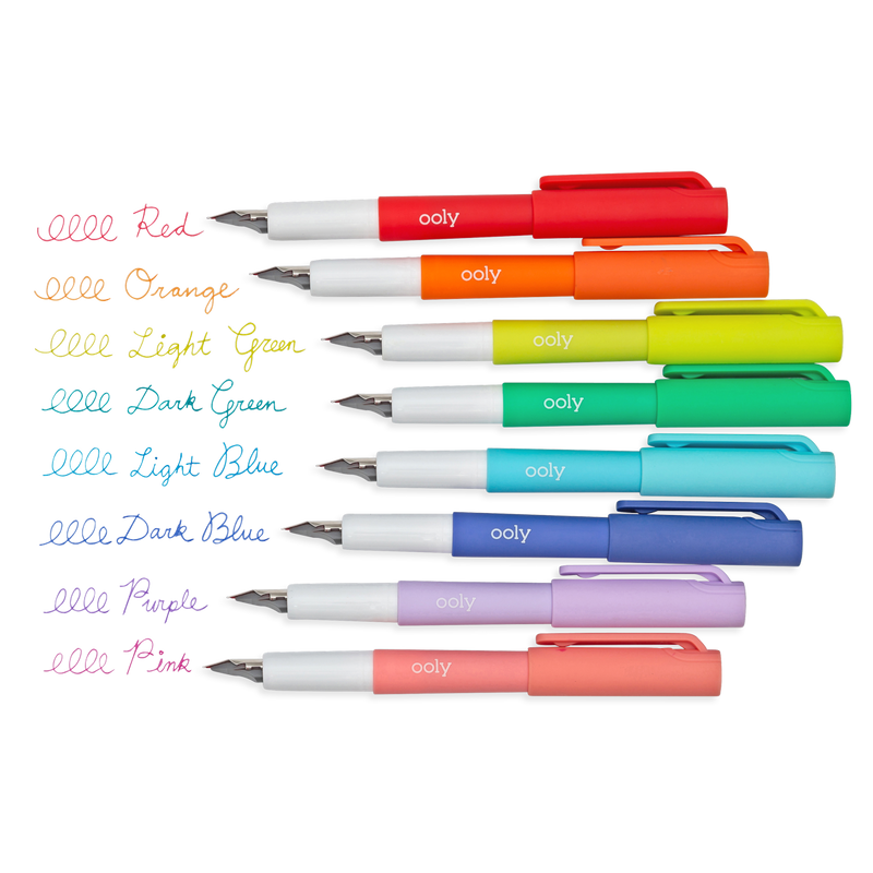 Color Write Fountain Pens - Set of 8
