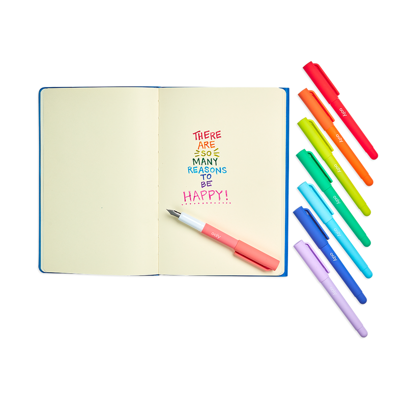 Color Write Fountain Pens - Set of 8