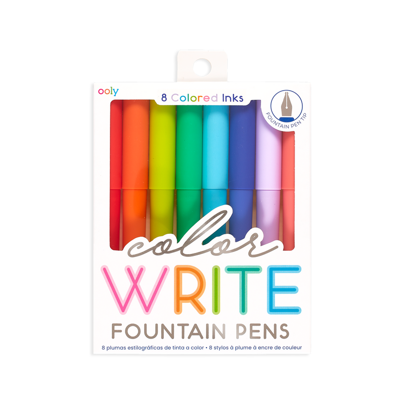 Color Write Fountain Pens - Set of 8