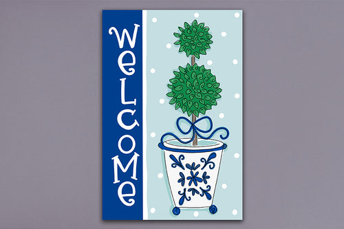 Welcome Planter Garden Flag