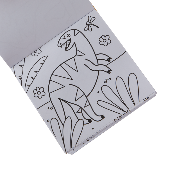 Carry Along! Coloring Book and Crayon Set - Dinoland - Set of 9 Crayons
