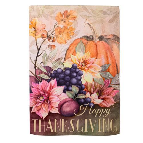 Happy Thanksgiving Suede House Flag