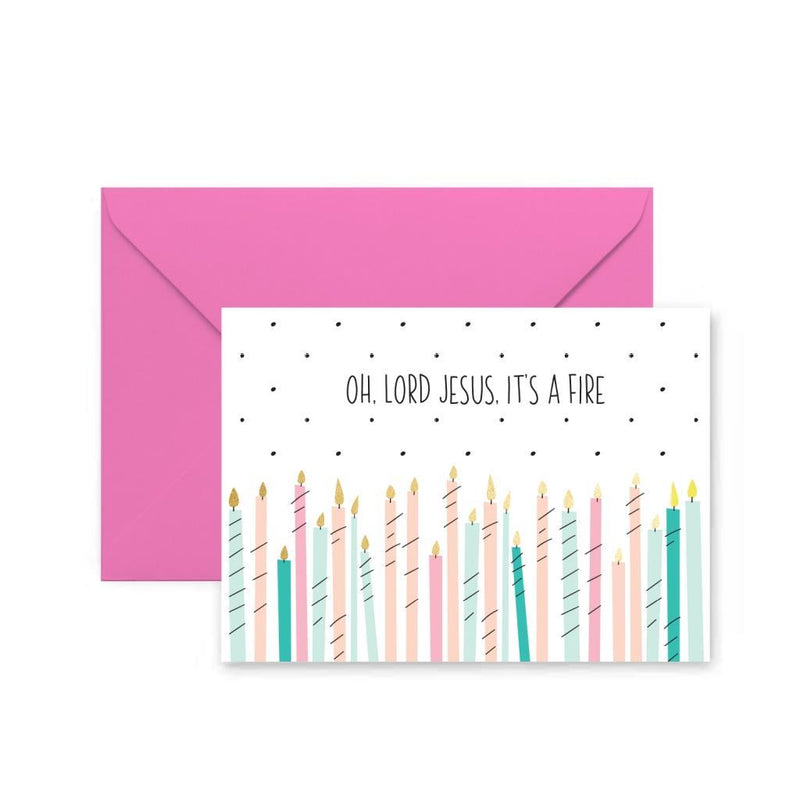 Greeting Card Lord Jesus Fire