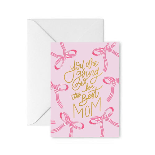 Greeting Card Best Mom Pink