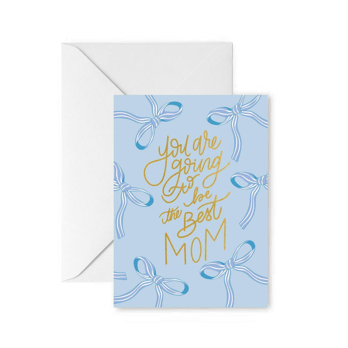 Greeting Card Best Mom Blue