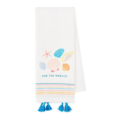 Surf & Sea Embellished Dishtowels Mixed Dozen