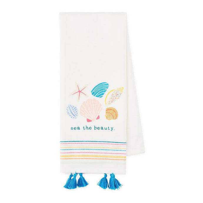 Surf & Sea Embellished Dishtowels Mixed Dozen
