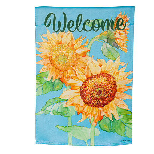 Garden Flag | Sunflowers Suede Garden Flag