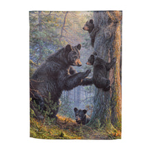 Bear Family Suede Garden Flag