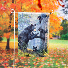 Bear Family Suede Garden Flag