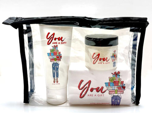 You are a Gift Gift Set; 2oz Lotion, 2oz Scrub, Bar Soap 6.4oz