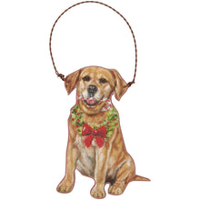 Lab Yellow Candy Cane Ornament