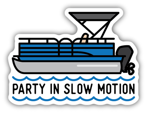 Party Slow Pontoon Sticker