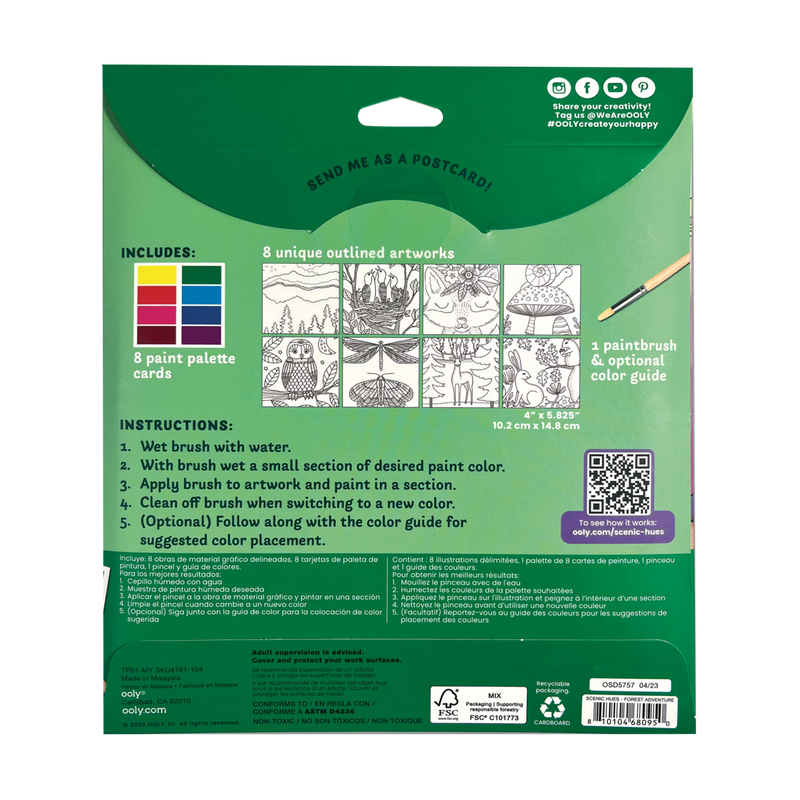 Scenic Hues DIY Watercolor Art Kit - Forest Adventure