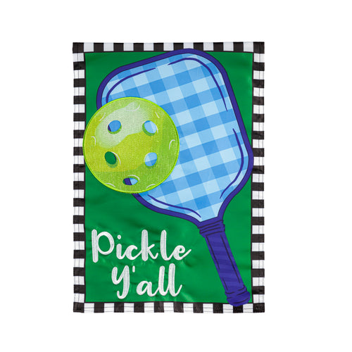 Garden Flag | Pickle Y'all Applique Garden Flag