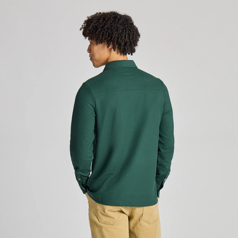 Men's Solid Long Sleeve Pima Cotton Pique Polo