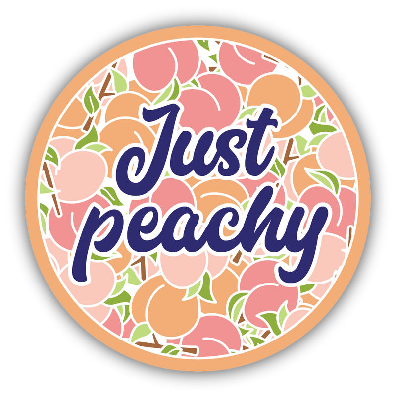 Peachy Circle Sticker