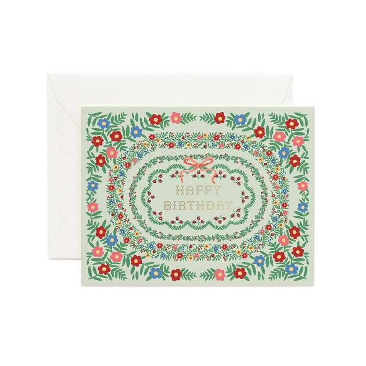 Rosette Birthday Card