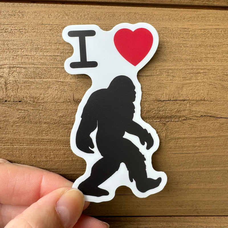 I Love Sasquatch Sticker