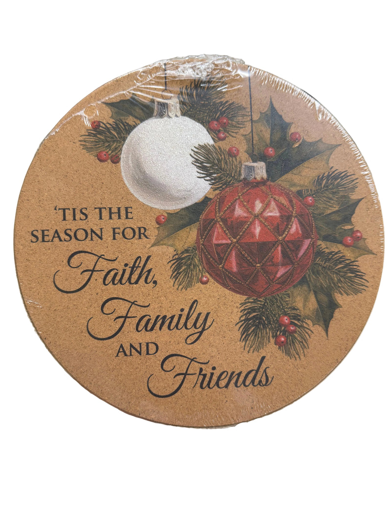 Classic Christmas Cork Trivet