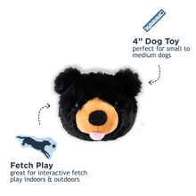 Black Bear 2-in-1 Fetch Ball Dog Toy