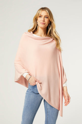 The Lightweight Poncho - Cameo Rose