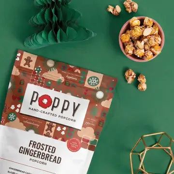 Holiday Frosted Gingerbread Popcorn