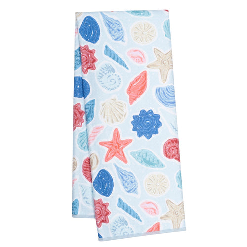 Anywhere Towel Reversible - Iris & Sea Seashell