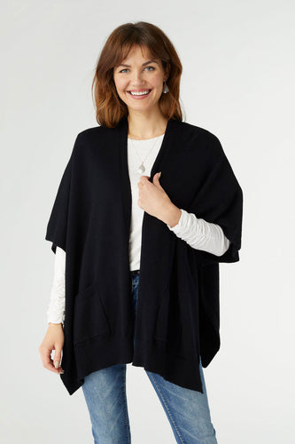 Alani Lightweight Cardigan with Pockets Black