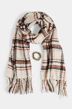 Woven Scarf + Bracelet Set Winter White