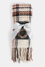Woven Scarf + Bracelet Set Winter White