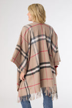 Micayla Brushed Plaid Wrap with Fringe