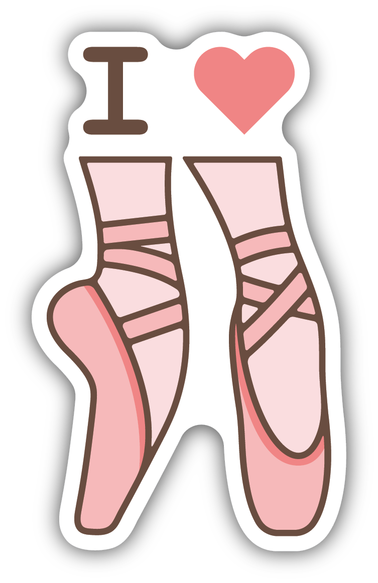 I Love Ballet Sticker
